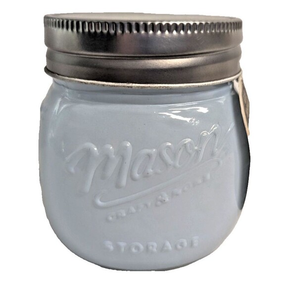 Tabletops Unlimited Mason Jar Blue Glass Multipurpose Storage Craft 8oz Gift NEW - Picture 1 of 7